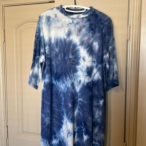Dressed in LALA Orginial Ozzy Dress - Tie Dye Blue